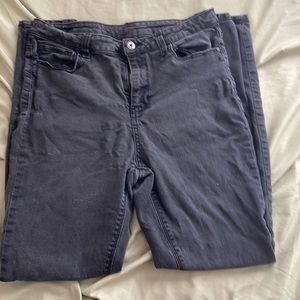 Charcoal grey high rise skinny jeans